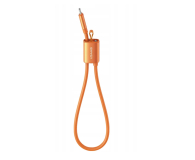 USAMS Kabel 60W USB-C do USB-C handstrap 30cm pomarańczowy - 1490221 - zdjęcie 1